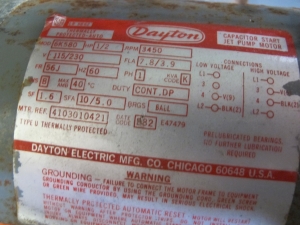 LOT TO INCLUDE: MISC. CONTROL BOX, INFRARED SENSOR, POWER SUPPLIES, (2) DAYTON MOTORS, MODEL #6K580, 1/2 HP, 3450 RPM, (1) EMERSON MODEL # SA55CXGBT-3922, 1/3B HP, 3450 RPM. LOADING & HANDLING FEE $15-4036